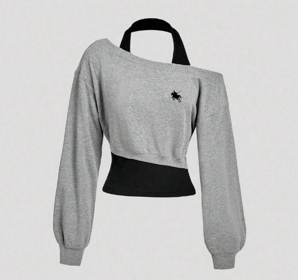 Sudadera de cuello alto de manga larga